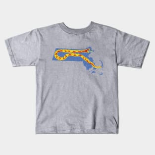 Massachusetts Gadsden snake Pattern Kids T-Shirt